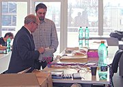 3. 3. 2011 – Přemysl Šedivý a Jan Houštěk při zahájení řešení praktické úlohy
